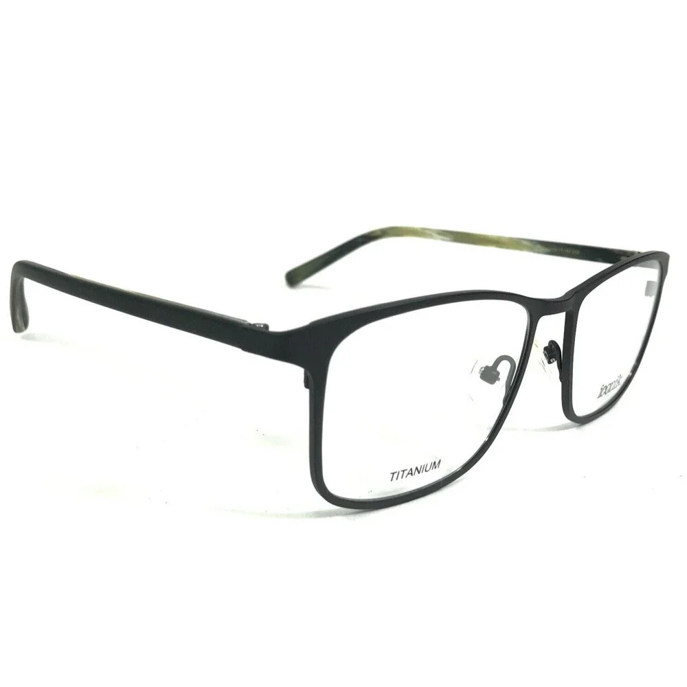 Iconik Eyeglasses Frames Henry C02 Black Square Full Rim 53-17-140